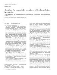 Guidelines for compatibility procedures in blood transfusion ...