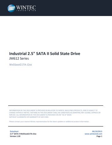 Datasheet - Wintec Industries