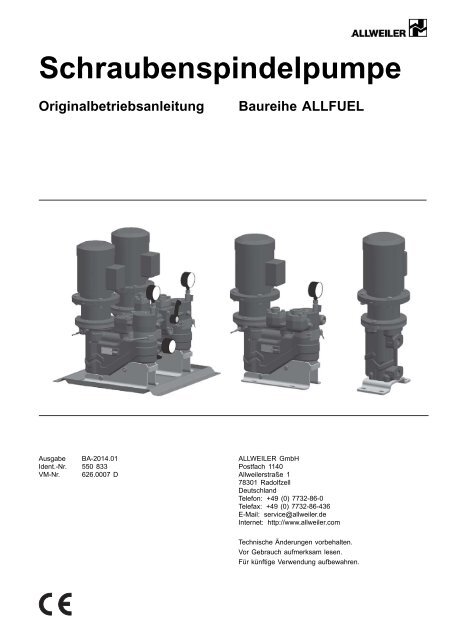 Schraubenspindelpumpe - ALLWEILER Service-Portal