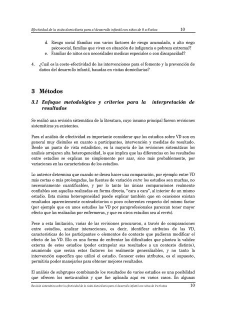 âREVISION SISTEMATICA SOBRE LA EFECTIVIDAD DE LA VISITA ...