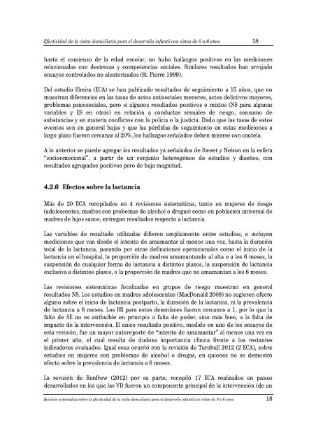 âREVISION SISTEMATICA SOBRE LA EFECTIVIDAD DE LA VISITA ...