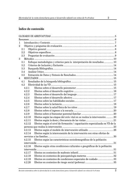 âREVISION SISTEMATICA SOBRE LA EFECTIVIDAD DE LA VISITA ...