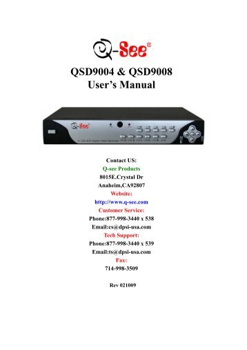 Q-See QSD9004 series