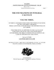 THE FOUNDATIONS OF INTEGRAL CALCULUS LEONHARD EULER