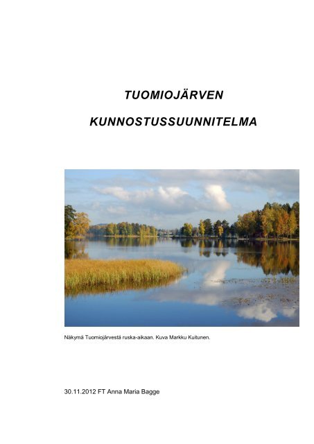 Kunnostussuunnitelman sisÃ¤ltÃ¶ - JyvÃ¤skylÃ¤n kaupunki