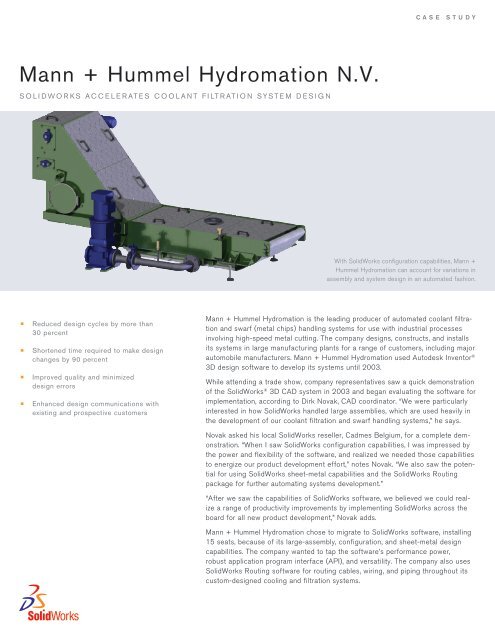 PDF - Mann + Hummel Hydromation NV - SolidWorks