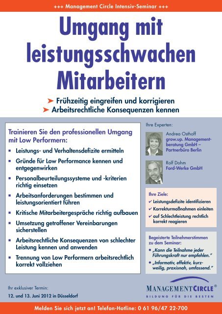 Umgang mit leistungsschwachen Mitarbeitern - Grow.up ...