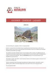 KASHMIR – ZANSKAR - LADAKH