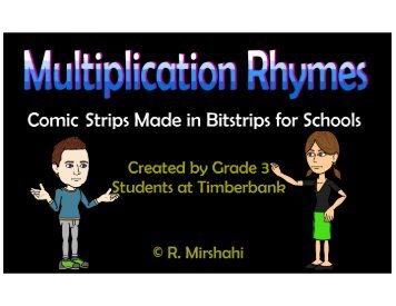 Multiplication Rhymes