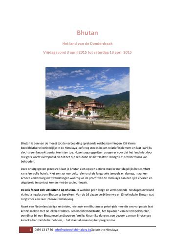 Bhutan Reis met Xplore the Himalaya