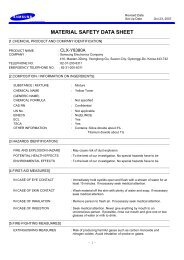 MATERIAL SAFETY DATA SHEET - Samsung