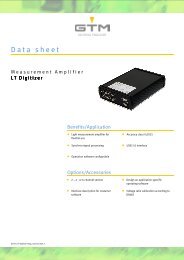 Data sheet Serie LT-Digitizer - GTM GmbH