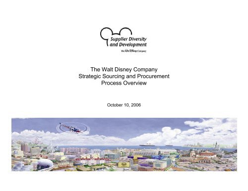 The Walt Disney Company Strategic Sourcing and Procurement ...