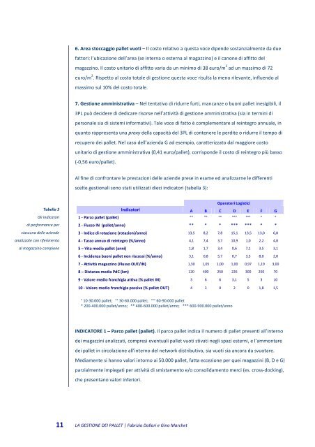 LA GESTIONE DEI PALLET - Università Carlo Cattaneo