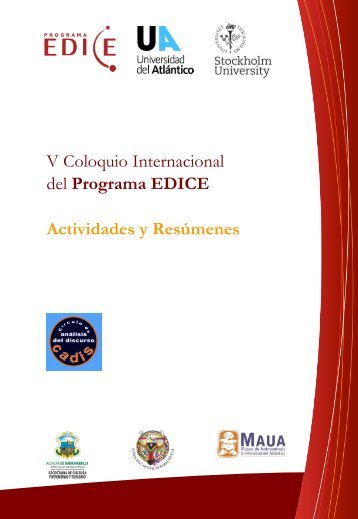 V Coloquio Internacional del Programa EDICE - Institution fÃ¶r ...