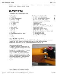 Nomad Bearing Overhaul Instructions Tools required - Santa Cruz PL