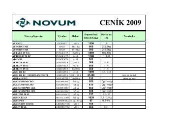 CENÃK 2009 - Novum Czech sro