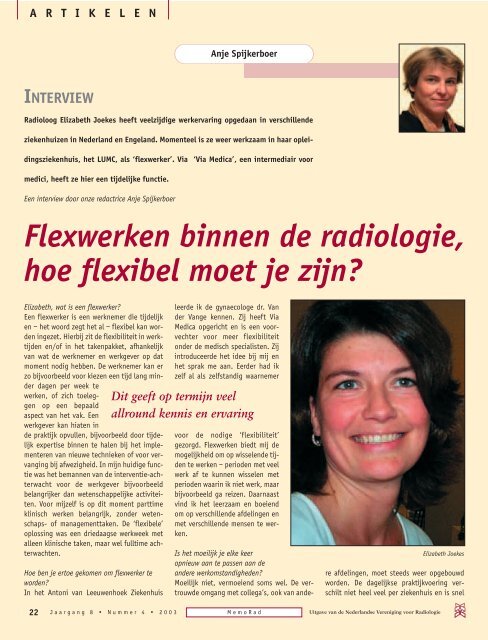 artikelen - Nederlandse Vereniging voor Radiologie