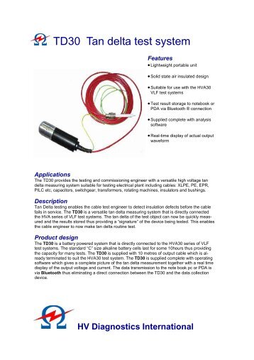 TD30 Tan delta test system - Unitronics Electric