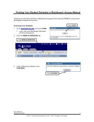Printing Your Student Schedule in Blackboard: Access Webcat - It Unh