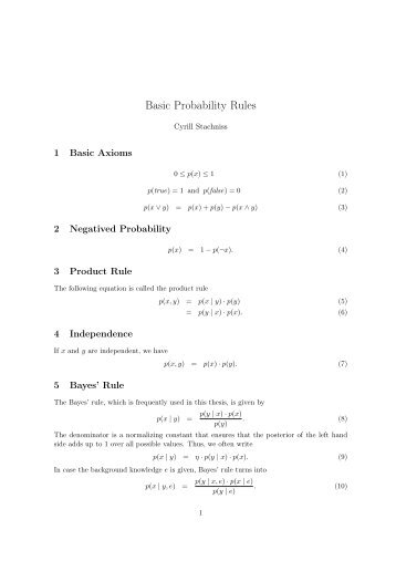 Basic Probability Rules