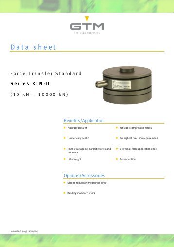 Data sheet Serie KTN-D - GTM GmbH