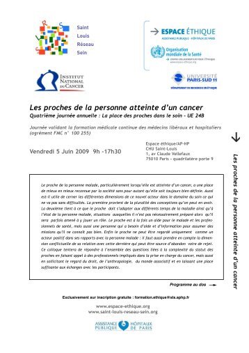 Les proches de la personne atteinte d'un cancer - Saint-Louis ...