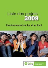 Liste des projets 2009