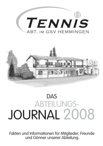 Tennisjournal 2008 - GSV Hemmingen