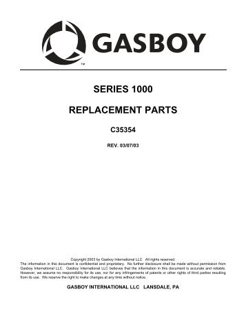 SERIES 1000 REPLACEMENT PARTS