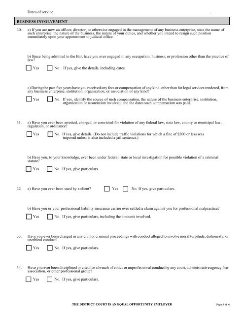 Application for UNITED STATES MAGISTRATE JUDGE