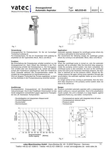 Automatic Aspirator Type AELD35-65 60201 8 - vatec ...