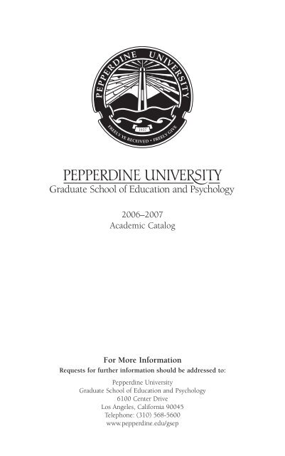 GSEP Academic Catalog 2006-2007 Full Download - Graduate ...