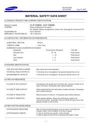 MATERIAL SAFETY DATA SHEET - Samsung