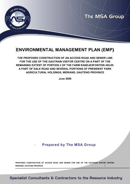Empsa Document.pdf Appendix H2 Site Specific EMP - The MSA Group