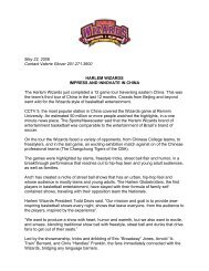 Press Release - Harlem Wizards