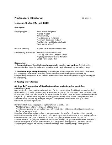 Fredensborg Klimaforum MÃ¸de nr. 5, den 25. juni 2012 - Fredensborg ...