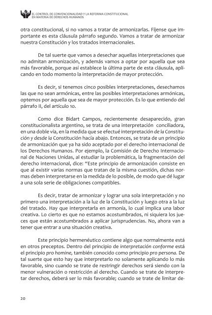 El control de convencionalidad y la Reforma Constitucional en ...