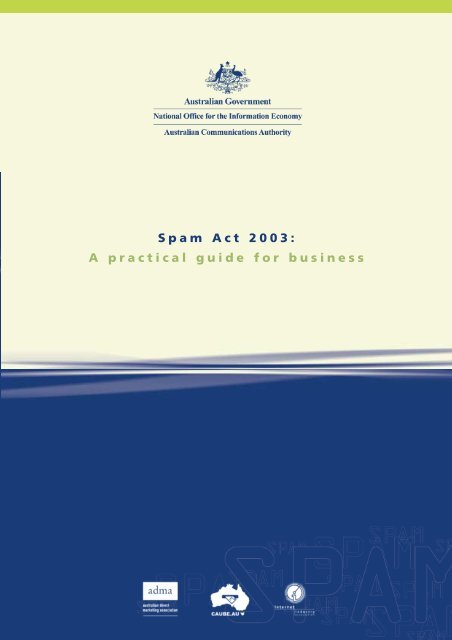 Spam Act 2003: A practical guide for business