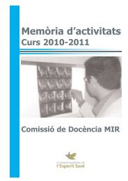 MemÃ²ria d'activitats. Curs 2010-2011 - Hospital de l'Esperit Sant