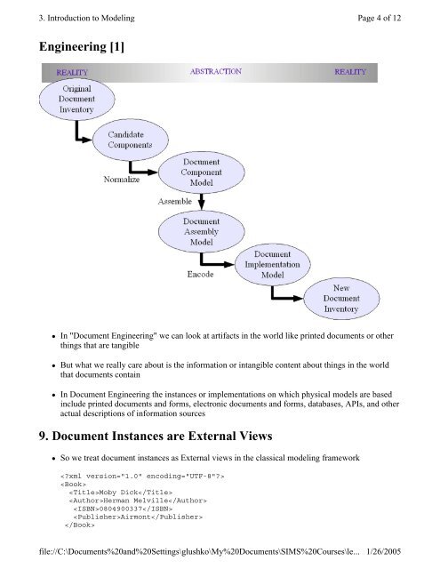 3. Introduction to Modeling 1. Plan for Today's Class 2 ... - Courses