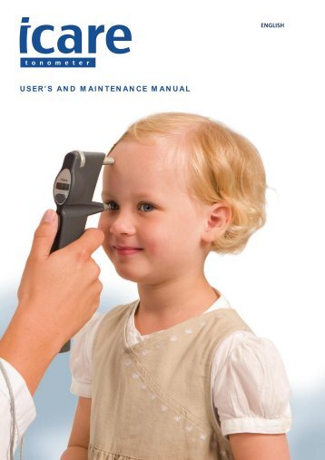 USER'S AND MAINTENANCE MANUAL - Icare Finland