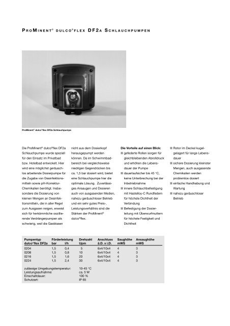 DULCOÂ®flex DF2a Schlauchpumpen