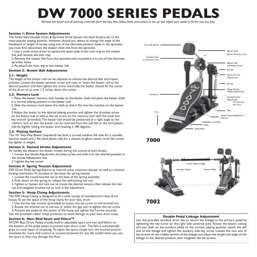 Dw 7000 series pedals - Drum Workshop