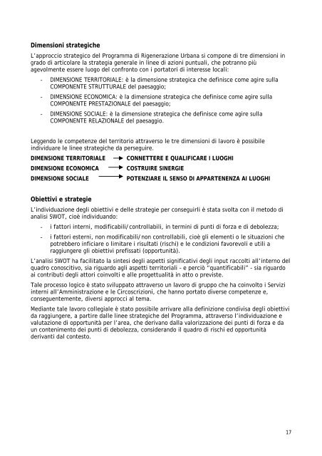 Sintesi del Documento di Indirizzo - Comune di Reggio Emilia