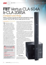 FBT Vertus CLA 604A & CLA 208SA - FX-Music Group