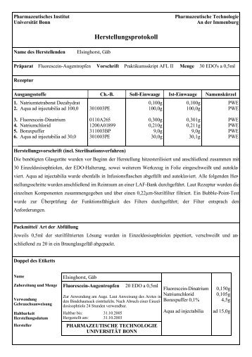 Fluorescein-Augentropfen