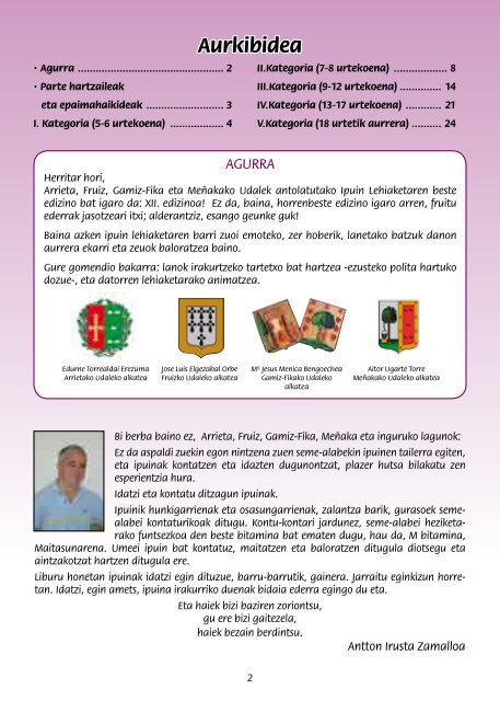 XII. IPUIN LEHIAKETA - Arrieta