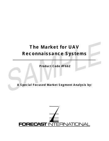 The Market for UAV Reconnaissance Systems - Forecast International