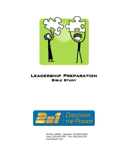 Leadership Preparation - 2=1 - The Combined Ministries of Nova ...